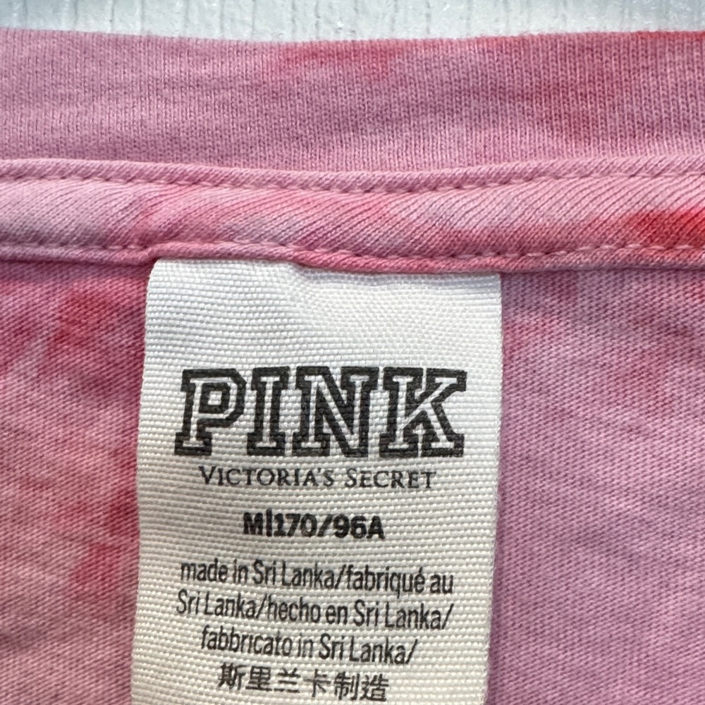 PINK Victoria's Secret Red and Pink Tee - Picture 2 of 3